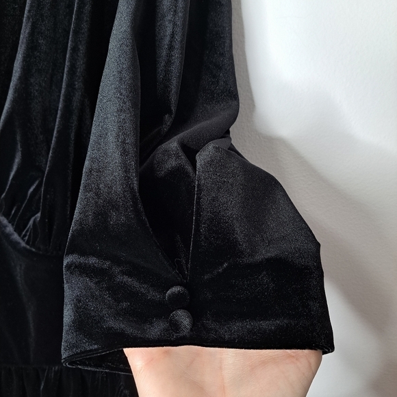 Lauren Ralph Lauren puff sleeve velvet dress black 2X NWT - Picture 8 of 8